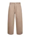 Studio Nicholson Logo Denim Trousers In Brown