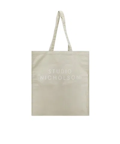Studio Nicholson Logo Handbag In Brown
