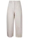 Studio Nicholson Wide Leg Denim Jeans With Belt Loops In Beige