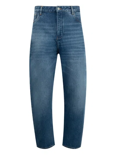 Studio Nicholson Logo-patch Jeans In Blue