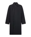 Studio Nicholson Blue Melton Wool Blend Cabo Coat In Black
