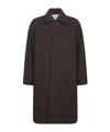 Studio Nicholson Wool Coat With Raglan Sleeves And Pockets In Brown