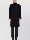 Studio Nicholson Long Coat With Buttoned Cuffs And Pockets In Multi