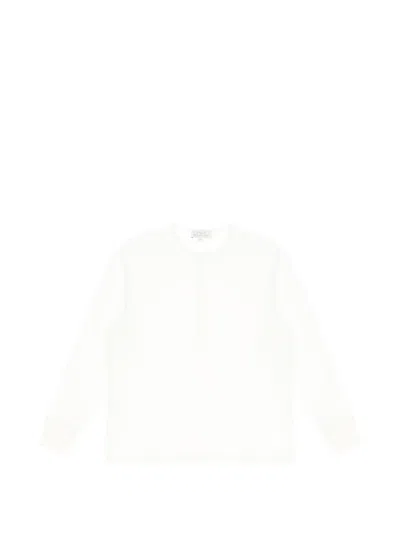 Studio Nicholson Long-sleeve Henley T-shirt In White