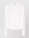 Studio Nicholson Long Sleeve Knit T-shirt With Crew Neck In White