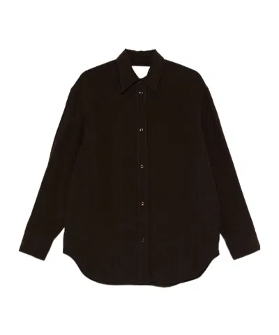 Studio Nicholson Long Sleeve Shirt In Brown