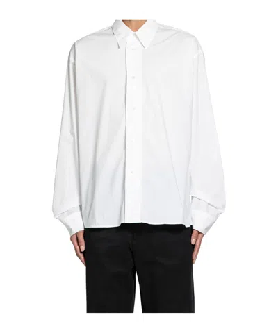 Studio Nicholson Long Sleeve Shirt In White