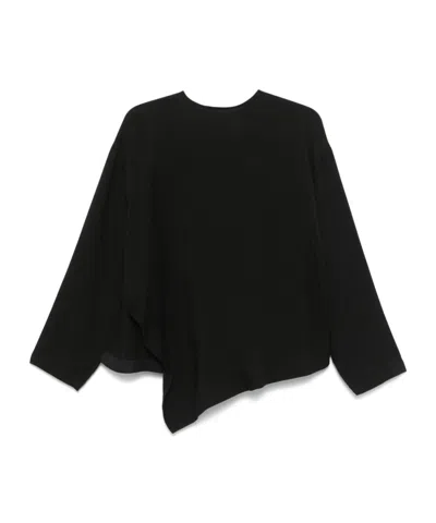 Studio Nicholson Long-sleeved Blouse In Black
