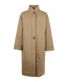 Studio Nicholson Padded Long Jacket For Women In Nude