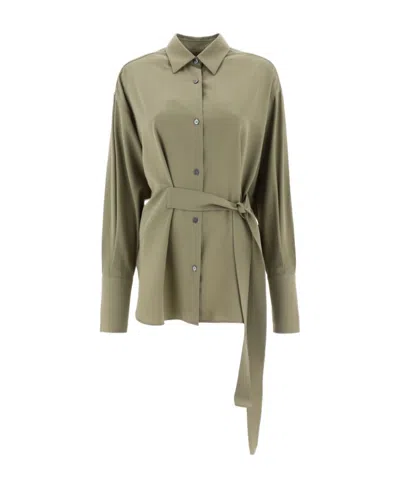 Studio Nicholson Long-sleeved Strap Shirt In Nude
