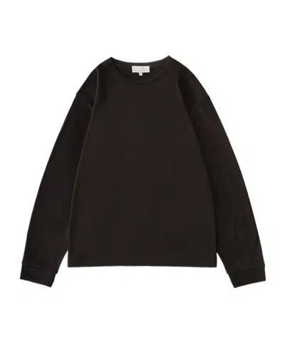 Studio Nicholson Long-sleeved Jersey T-shirt In Brown