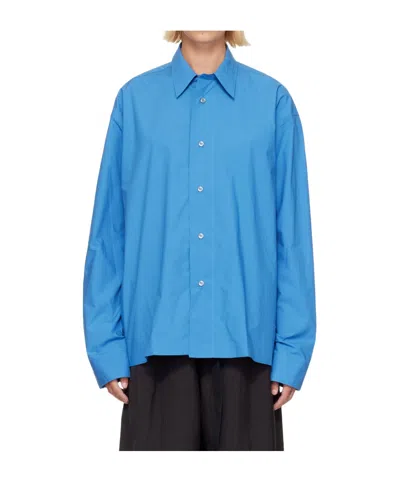 Studio Nicholson Long-sleeved Shirt In Blue