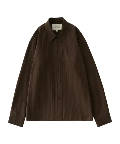 Studio Nicholson Long-sleeved Shirt In Brown