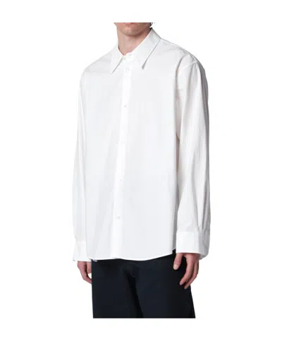 Studio Nicholson Tailored Shirt Button Down Collar Cuffed Sleeves In White