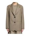Studio Nicholson Notched Lapel Tailored Blazer In Green