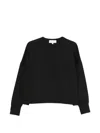 Studio Nicholson Black Loop Long Sleeve T-shirt In Black