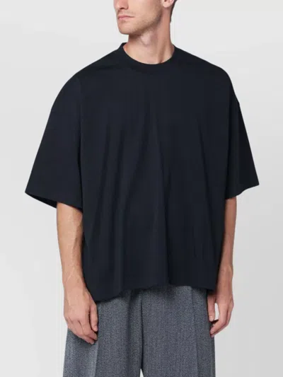 Studio Nicholson Loose Fit Cotton Crew Neck T Shirt In Black