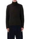 Studio Nicholson Loris Yak And Merino Wool High-neck Knit In Brown