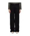 Studio Nicholson Low-waist Button Casual Pants In Black