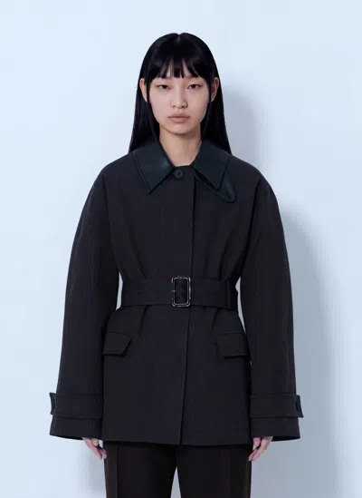 Studio Nicholson Lurie Belted Cropped Jacket In Black