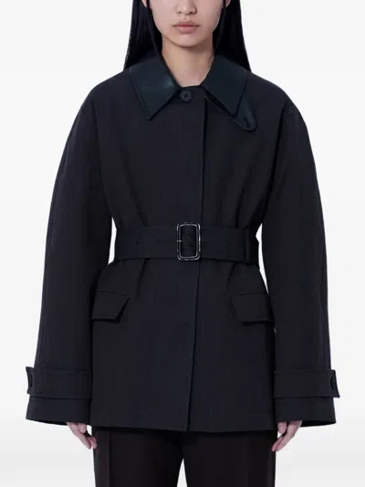 Studio Nicholson Lurie Belted Jacket In Blue