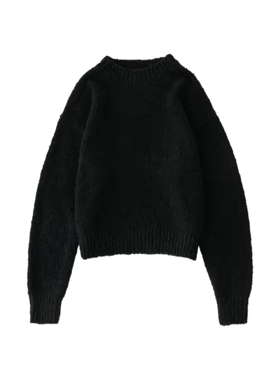 Studio Nicholson Maele Bouclé-knit Sweater In Black