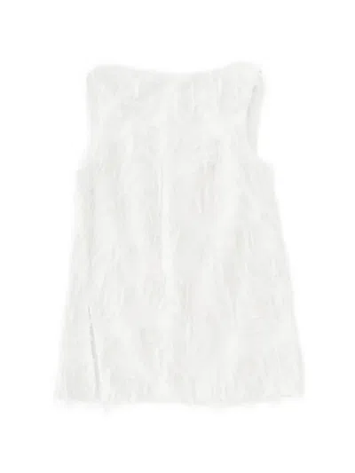 Studio Nicholson Mager Fringed Boat-neck Top In White