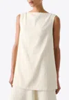Studio Nicholson Mager Sleeveless Top In Cream