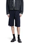 Studio Nicholson Man Black Shorts & Skirts In Black