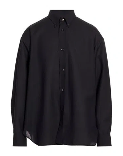 Studio Nicholson Man Shirt Midnight Blue Size L Wool