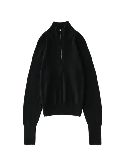 Studio Nicholson Maren Half-zip Sweater In Black
