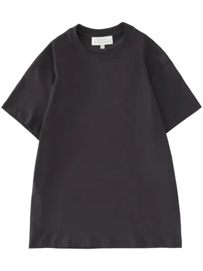 Studio Nicholson Long Sleeve Crew Neck Relaxed Fit Top In Black