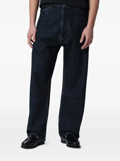 Studio Nicholson Marylebone Wide Leg Jeans Trousers In Blue