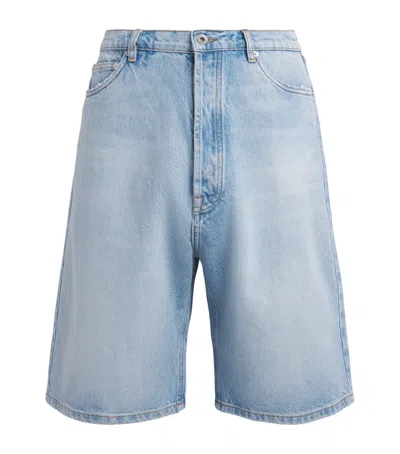 Studio Nicholson Marylebone Wide-leg Denim Shorts In Blue