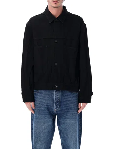 Studio Nicholson Men's Oversized Button-front Jacket In Black