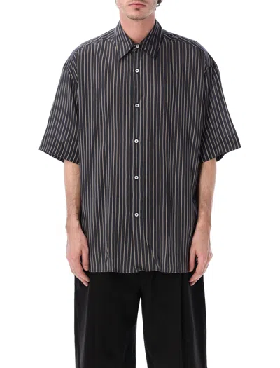 Studio Nicholson Sorono Lyocell Silk Shirt In Black