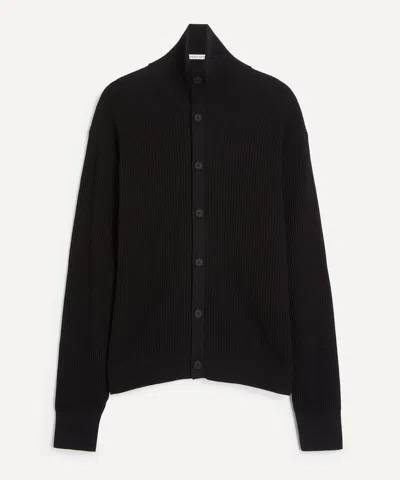 Studio Nicholson Mens Oran Rib Knit Cardigan In Black