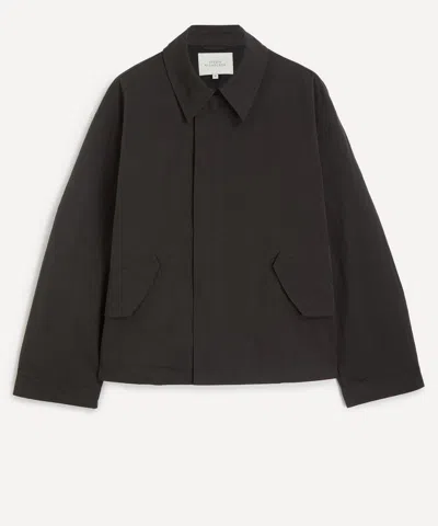 Studio Nicholson Mens Point Collar Short Jacket In Brown