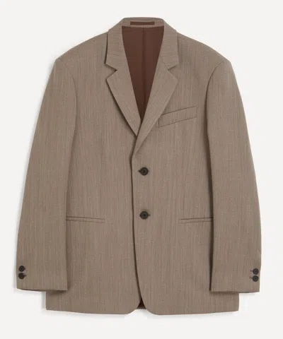 Studio Nicholson Mens Roversi Wool Jacket In Brown