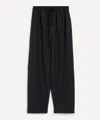 Studio Nicholson Relaxed Fit Black Pants With Elastic Waistband