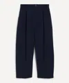Studio Nicholson Mens Sorte High-waisted Trousers In Blue