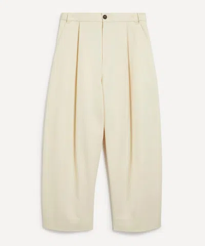Studio Nicholson Mens Sorte High-waisted Trousers