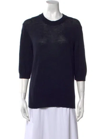 Pre-owned Studio Nicholson Merino Wool Crew Neck Sweater In Blue