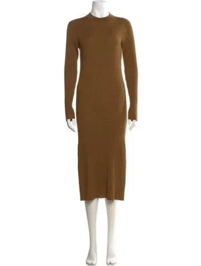 Pre-owned Studio Nicholson Merino Wool Midi Length Dress In Yellow