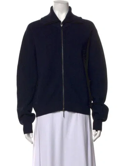 Pre-owned Studio Nicholson Merino Wool Turtleneck Sweater In Blue