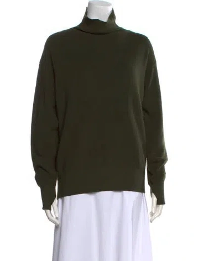 Pre-owned Studio Nicholson Merino Wool Turtleneck Sweater In Green