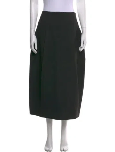Pre-owned Studio Nicholson Midi Length Skirt In Black