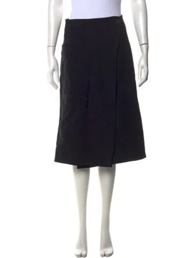 Pre-owned Studio Nicholson Midi Length Skirt In Black