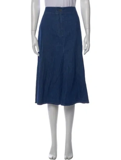 Pre-owned Studio Nicholson Midi Length Skirt In Blue