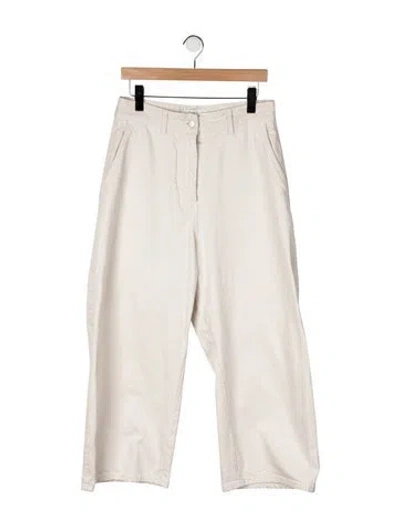 Pre-owned Studio Nicholson Mid-rise Wide Leg Jeans In Neutral
